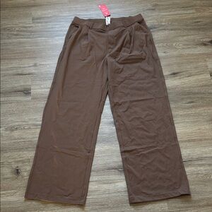 Wide Leg Brown Trousers